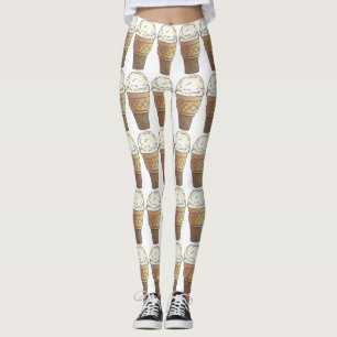 Legging Solteiro Coluna Vanilla Sorvete Cones Foodie