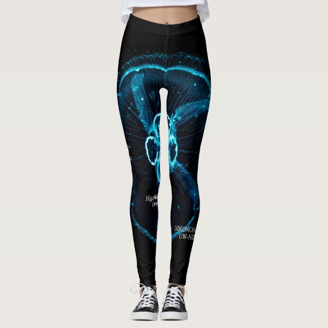Legging Sombra de Água-Viva Brilhante (Frente)