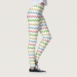 Legging Sombra Pastel da Chevron-Gota por Shirley Taylor