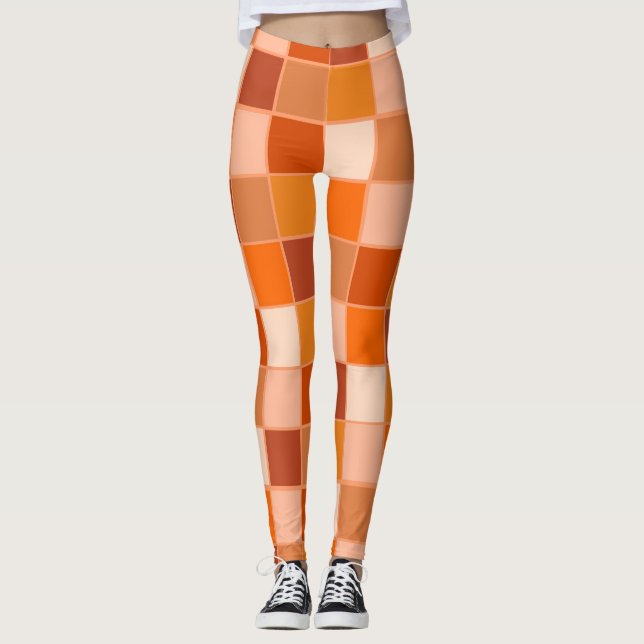 Legging Sombras de Praças Laranja (Frente)