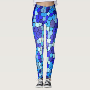 Legging Sombras de Vidro Azul Obtido por Shirley Taylor
