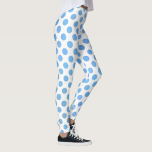 Legging Sombras dos pontos pintados com aquarela azul