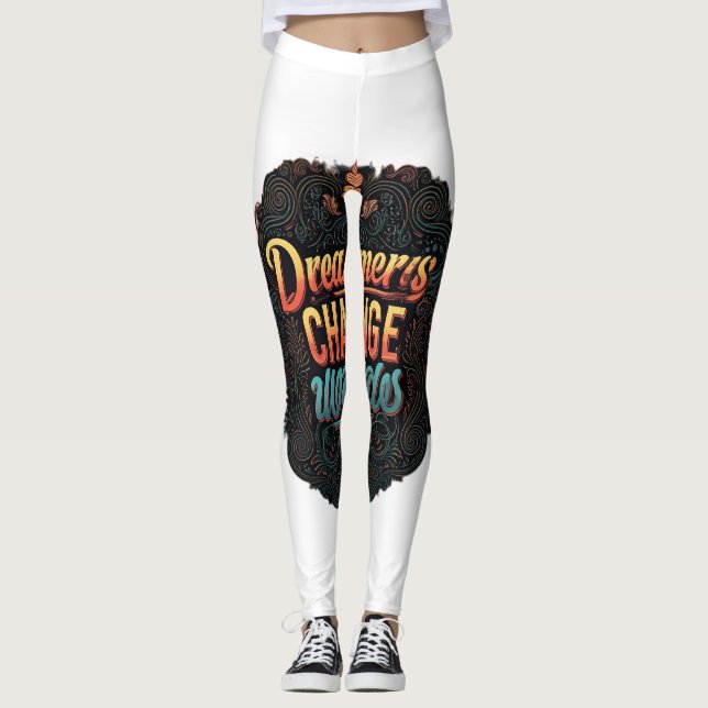 Legging "Sonhadores Mudam Mundos." (Frente)