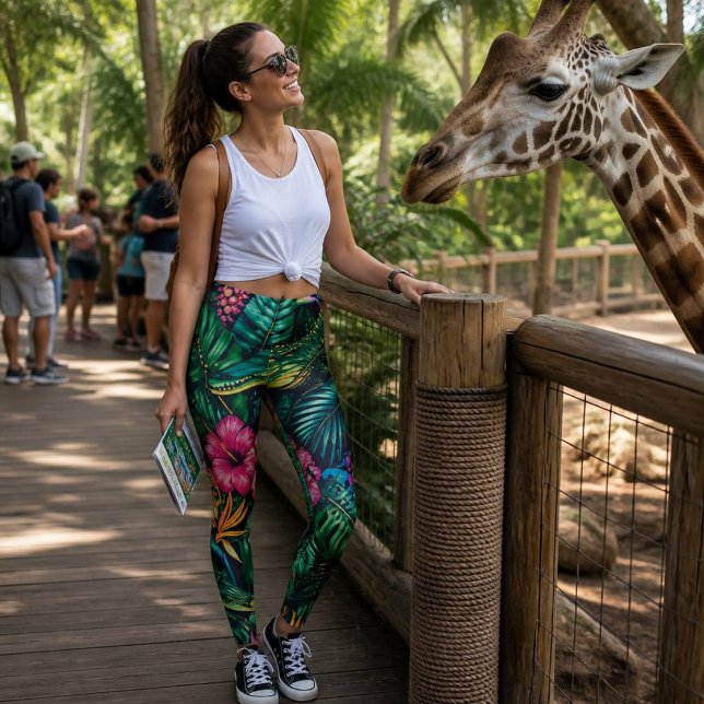 Legging Sonho de Selva de Crocodilo Padrão de Superfície P (Criador carregado)