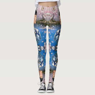Legging "Sonho Digital da Água" - Um Retrato Digital