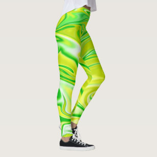 Legging "Sonho Mcerto: as espirais suaves da mármore verde