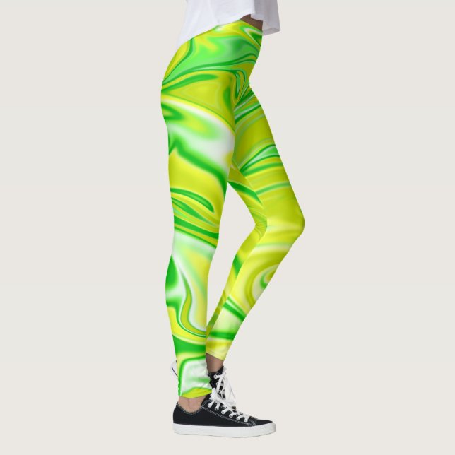Legging "Sonho Mcerto: as espirais suaves da mármore verde (Direita)