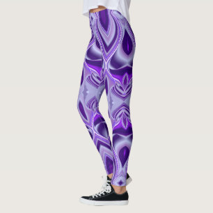Legging Sonhos de Arco-Íris de Flor Roxo