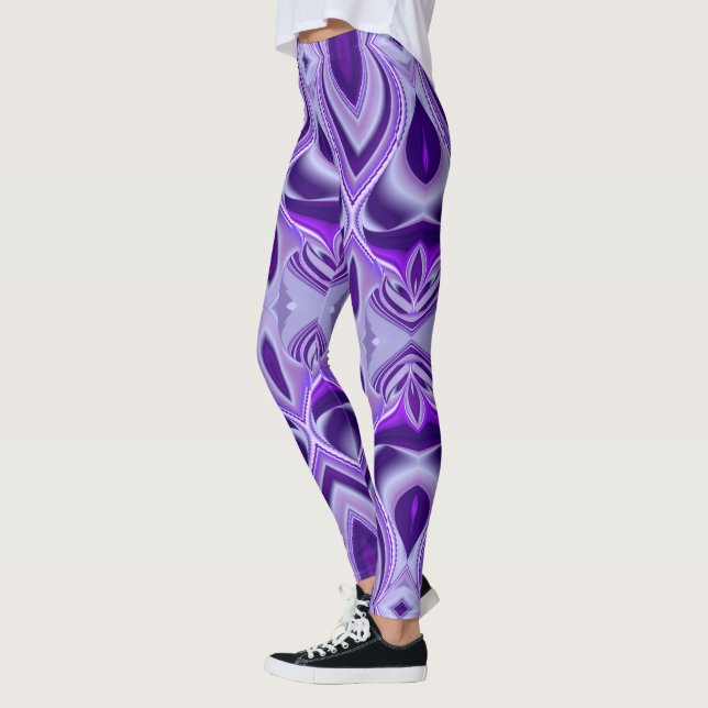 Legging Sonhos de Arco-Íris de Flor Roxo (Esquerda)