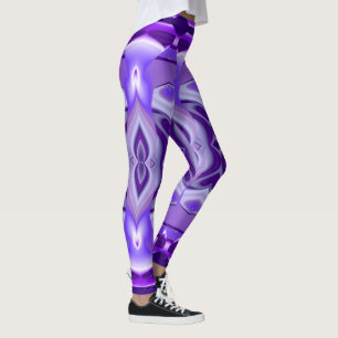 Legging Sonhos de Arco-Íris de Flor Roxo