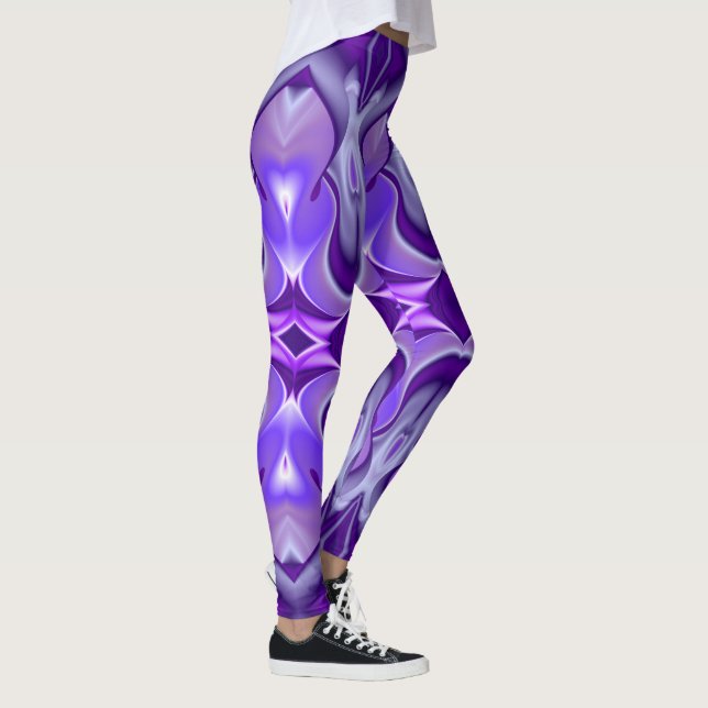 Legging Sonhos de Arco-Íris de Flor Roxo (Direita)