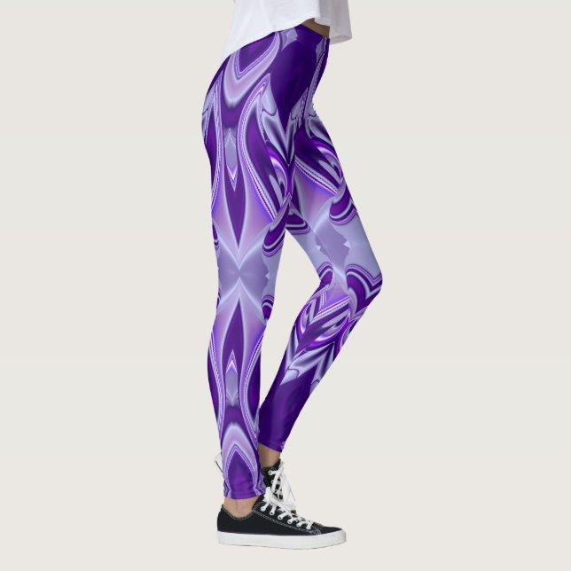 Legging Sonhos de Arco-Íris de Flor Roxo (Direita)