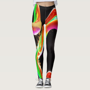 Legging Sonhos Líquidos: Misturando luxo de Abstrato liqui