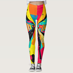 Legging Sonhos Vivos: Uma Odisseia Neon