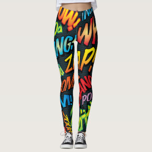 Legging Sons de Arte Pop de Quadrinhos