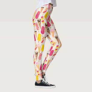 Legging Sorvete de Aquarela de Verão Doce