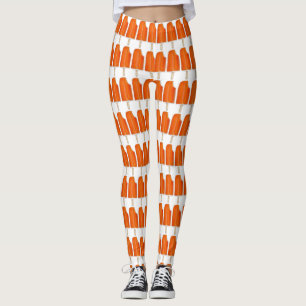 Legging Sorvete de Cremíssil de Creme laranja Impressão