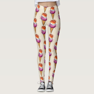 Legging Sorvete de Sinalizador do Orgulho LGBT LGBT Lésbic
