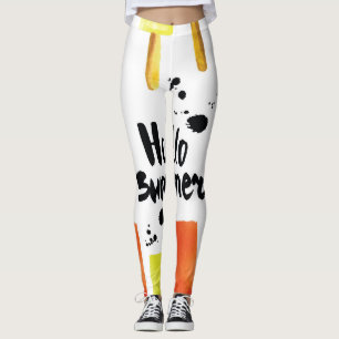 Legging Sorvete: Vintage Watercolor