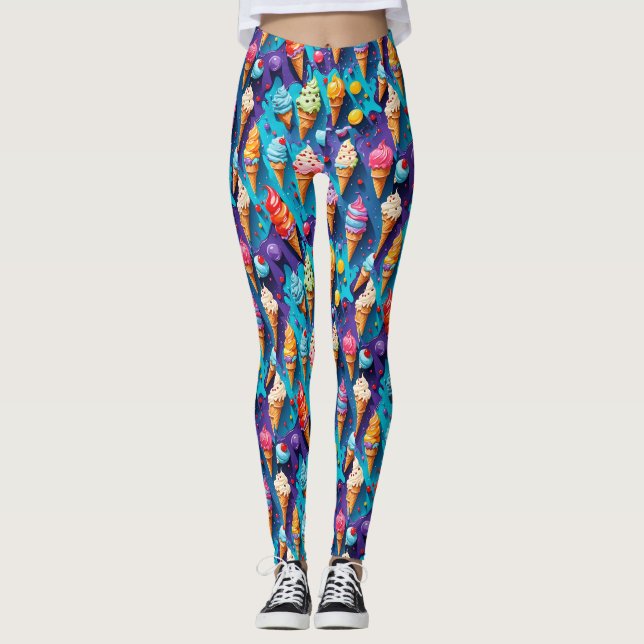 Legging Sorvetes Arte Colorida (Frente)