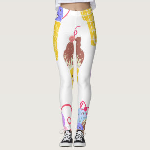 Legging Sorvetes Kawaii, um padrão bonito e perfeito.