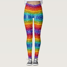 Legging Sparkle e Shine com brilho no arco-íris