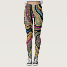 Legging Sparkle Glam Glitter - cinza de arte de mármore