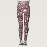 Legging Sparkles Dourados cor-de-rosa do brilho do falso<br><div class="desc">Grande brilho cor-de-rosa glamoroso do falso do ouro.
NOTE POR FAVOR:  Estes são gráficos impressos plano - nenhumas peças levantadas.</div>