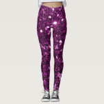 Legging Sparkles roxos do brilho do falso<br><div class="desc">Grande brilho roxo glamoroso do falso.
NOTE POR FAVOR:  Estes são gráficos impressos plano - nenhumas peças levantadas.</div>