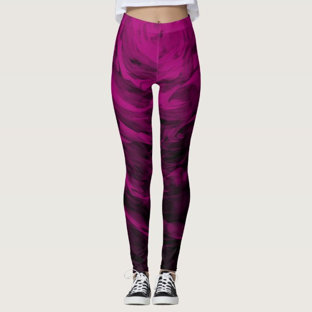 Legging Spiral3 roxo orgânico - caneleiras (Frente)