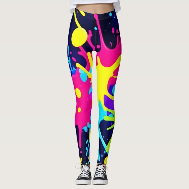 Legging Splash de Cores Vibrante (Frente)
