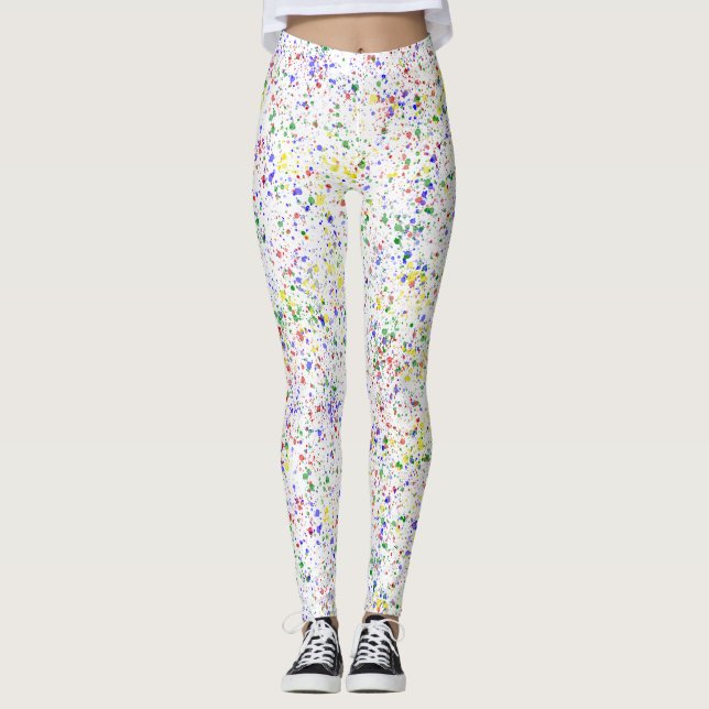 Legging Splatter de pintura primária do KiniArt (Frente)