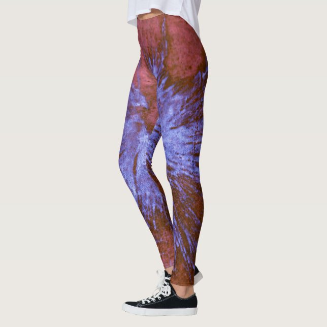 Legging Splatter de pintura roxa e vermelha (Esquerda)