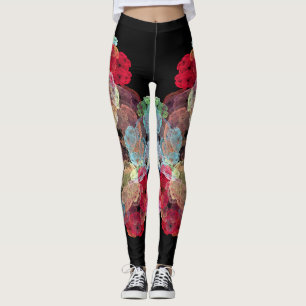 Legging Splatter multicores em fundo preto