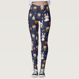 Legging Spooklet Halloween Ghost Pumpkin Impressão