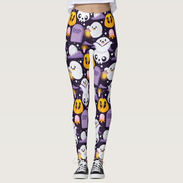 Legging Spooky Cute Ghosts Halloween (Frente)