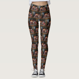 Legging Staffordshire Americana no Natal da Lareira