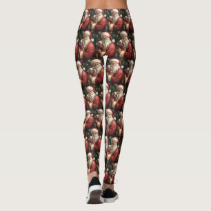 Legging Staffordshire Americana no Natal do Papai Noel