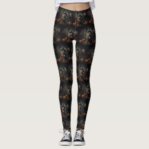Legging Staffordshire Terrier Pumpkins Halloween Scary
