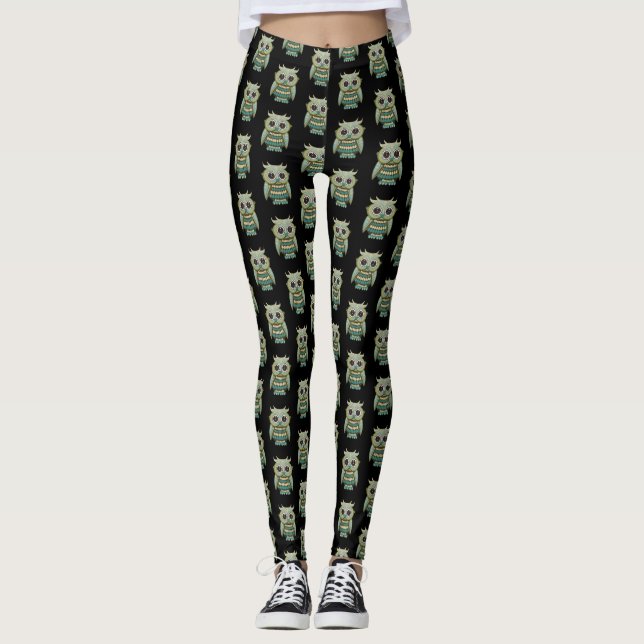 Legging Star Eye Owl - Verde (Frente)
