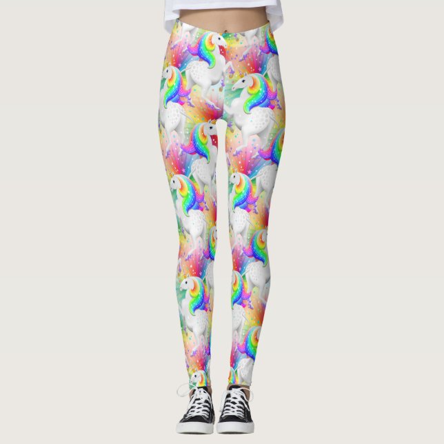 Legging Starburst Princesa Unicorn com estrelas (Frente)