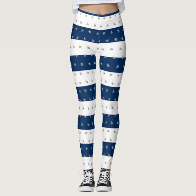 Legging Starfish Adorável,Marinho Blue Stripes (Frente)
