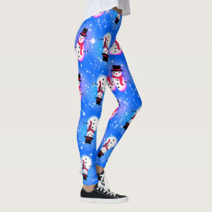 Legging Starry Night Snowman Natal