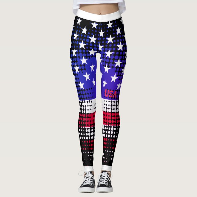 Legging STARS E STRIPES DISTRESSED USA Dot Patterno (Frente)