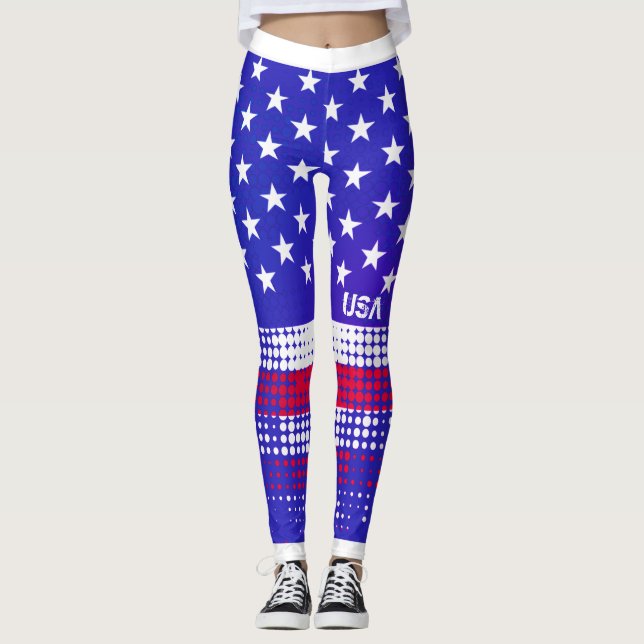 Legging STARS E STRIPES DISTRESSED USA Dot Patterno (Frente)