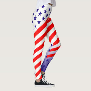Legging Stars e Stripes Patrióticos dos EUA