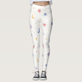 Legging Stars Moons Dots Padrão Invisível