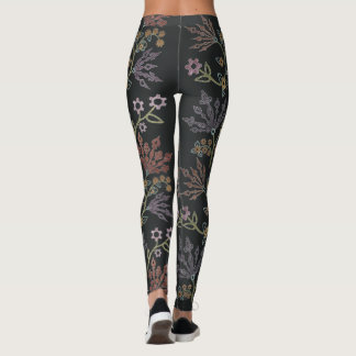 Legging Steampunk Floral Lace