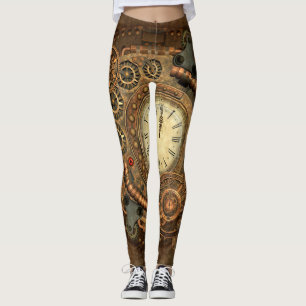 Legging Steampunk, maquinismo de relojoaria maravilhoso