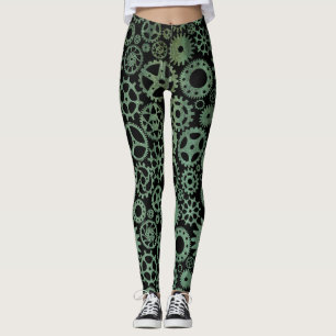 Legging Steampunk Verdigris Bronze